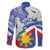 Philippines Flag Family Matching Off Shoulder Short Dress and Hawaiian Shirt Sampaguita Jasmine with Polynesian Tribal