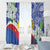 Philippines Flag Window Curtain Sampaguita Jasmine with Polynesian Tribal