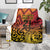 New Zealand Rangatira Custom Blanket Red and Gold Niho Taniwha Maori Tribal