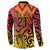New Zealand Rangatira Custom Button Sweatshirt Red and Gold Niho Taniwha Maori Tribal