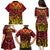 New Zealand Rangatira Custom Family Matching Puletasi and Hawaiian Shirt Red and Gold Niho Taniwha Maori Tribal