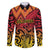 New Zealand Rangatira Custom Family Matching Puletasi and Hawaiian Shirt Red and Gold Niho Taniwha Maori Tribal