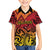 New Zealand Rangatira Custom Family Matching Puletasi and Hawaiian Shirt Red and Gold Niho Taniwha Maori Tribal