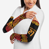 New Zealand Rugby Pacific Custom Arm Sleeves Rangatira Maori Kowhaiwhai Pattern - Polynesian Pride