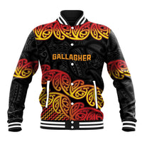 New Zealand Rugby Pacific Custom Baseball Jacket Rangatira Maori Kowhaiwhai Pattern