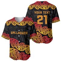 New Zealand Rugby Pacific Custom Baseball Jersey Rangatira Maori Kowhaiwhai Pattern