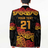 New Zealand Rugby Pacific Custom Blazer Rangatira Maori Kowhaiwhai Pattern - Polynesian Pride