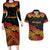 New Zealand Rugby Pacific Custom Couples Matching Long Sleeve Bodycon Dress and Hawaiian Shirt Rangatira Maori Kowhaiwhai Pattern