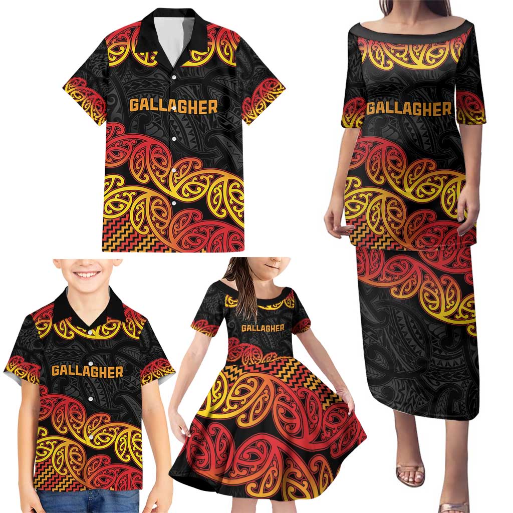 New Zealand Rugby Pacific Custom Family Matching Puletasi and Hawaiian Shirt Rangatira Maori Kowhaiwhai Pattern