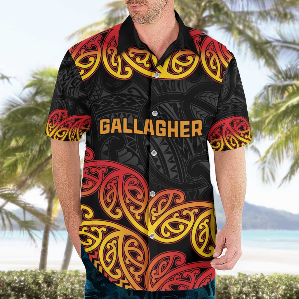 New Zealand Rugby Pacific Custom Hawaiian Shirt Rangatira Maori Kowhaiwhai Pattern