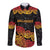 New Zealand Rugby Pacific Custom Long Sleeve Button Shirt Rangatira Maori Kowhaiwhai Pattern