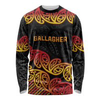 New Zealand Rugby Pacific Custom Long Sleeve Shirt Rangatira Maori Kowhaiwhai Pattern