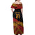New Zealand Rugby Pacific Custom Off Shoulder Maxi Dress Rangatira Maori Kowhaiwhai Pattern