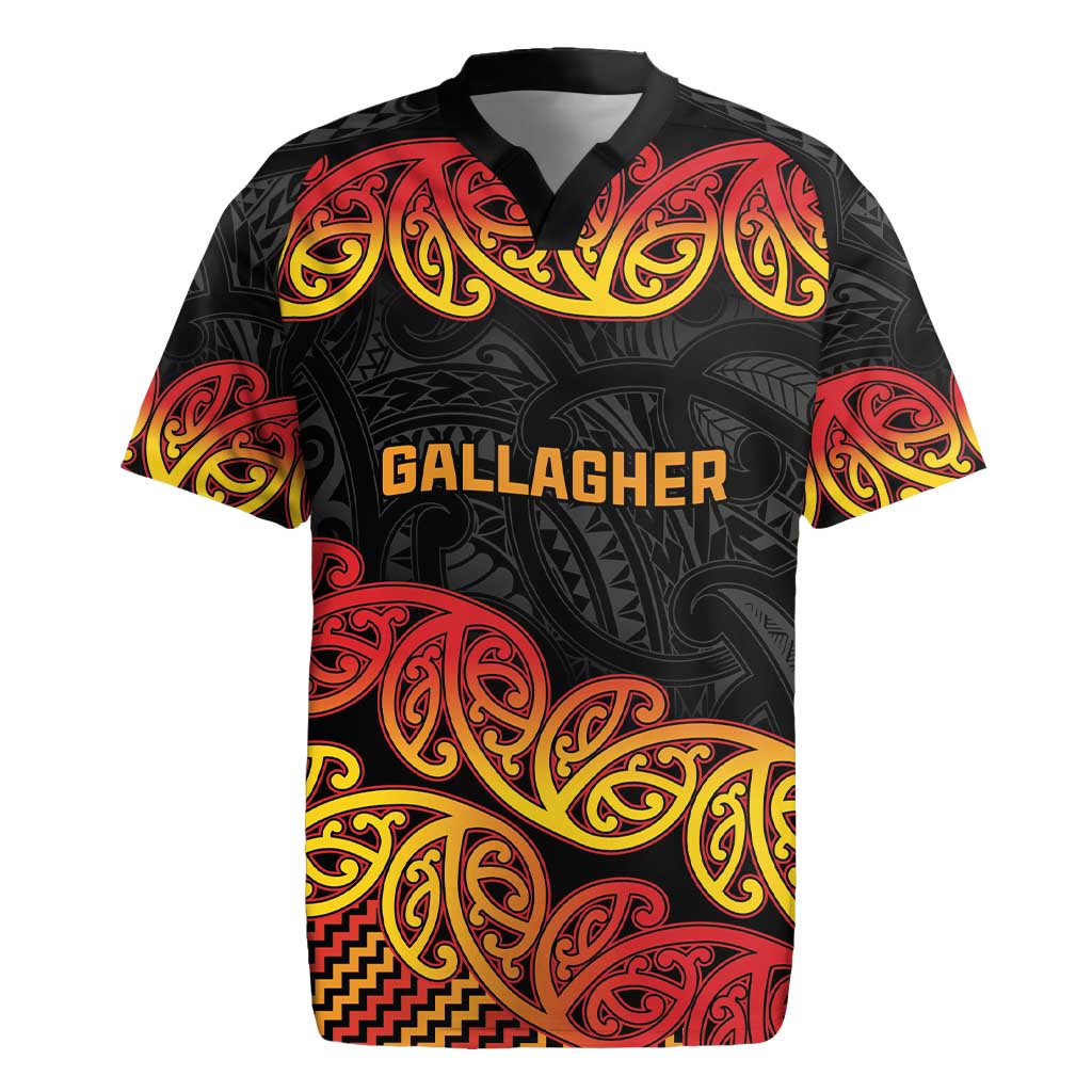 New Zealand Rugby Pacific Custom Rugby Jersey Rangatira Maori Kowhaiwhai Pattern