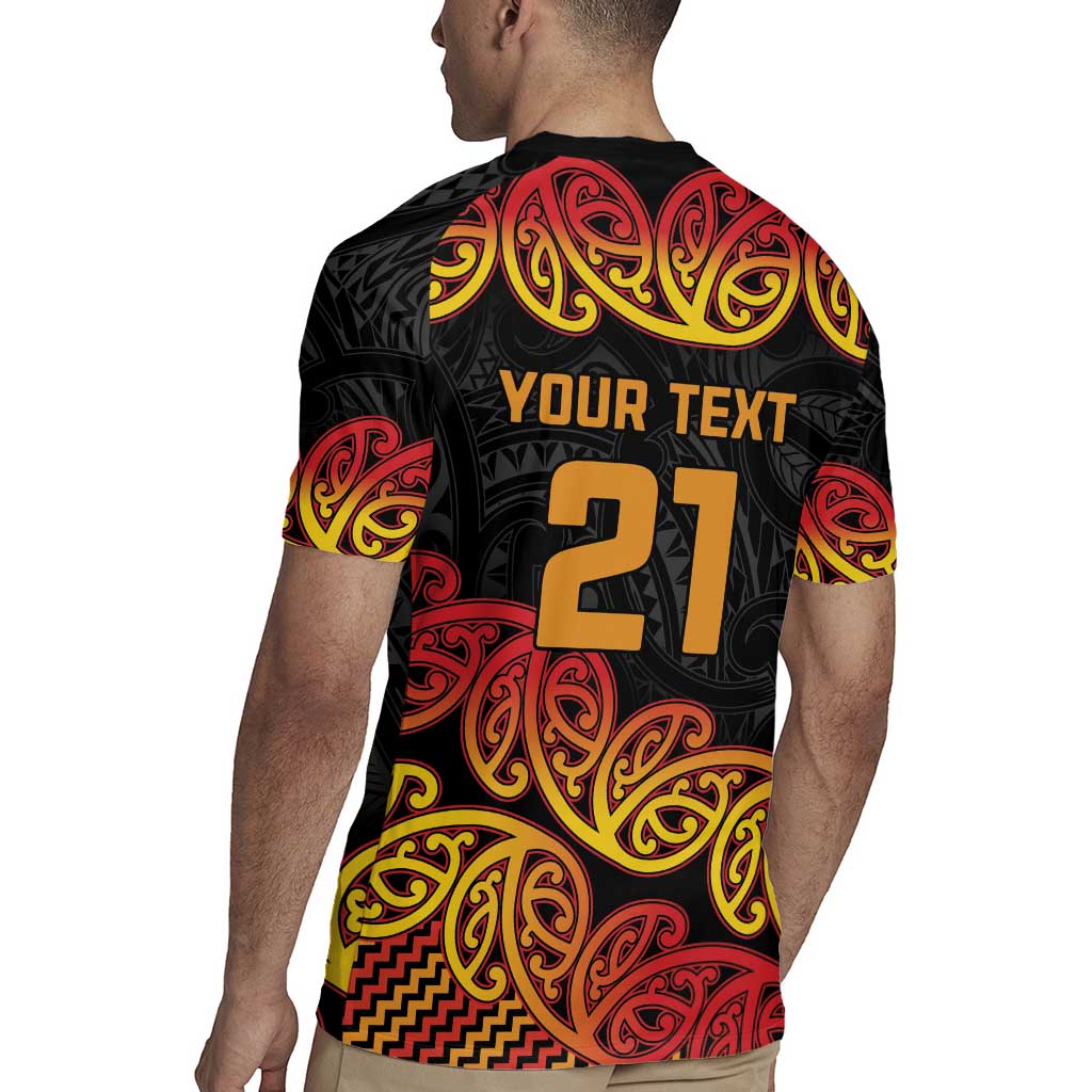 New Zealand Rugby Pacific Custom Rugby Jersey Rangatira Maori Kowhaiwhai Pattern