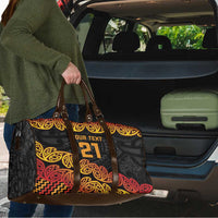 New Zealand Rugby Pacific Custom Travel Bag Rangatira Maori Kowhaiwhai Pattern - Polynesian Pride