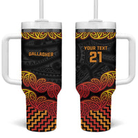 New Zealand Rugby Pacific Custom Tumbler With Handle Rangatira Maori Kowhaiwhai Pattern