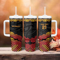 New Zealand Rugby Pacific Custom Tumbler With Handle Rangatira Maori Kowhaiwhai Pattern