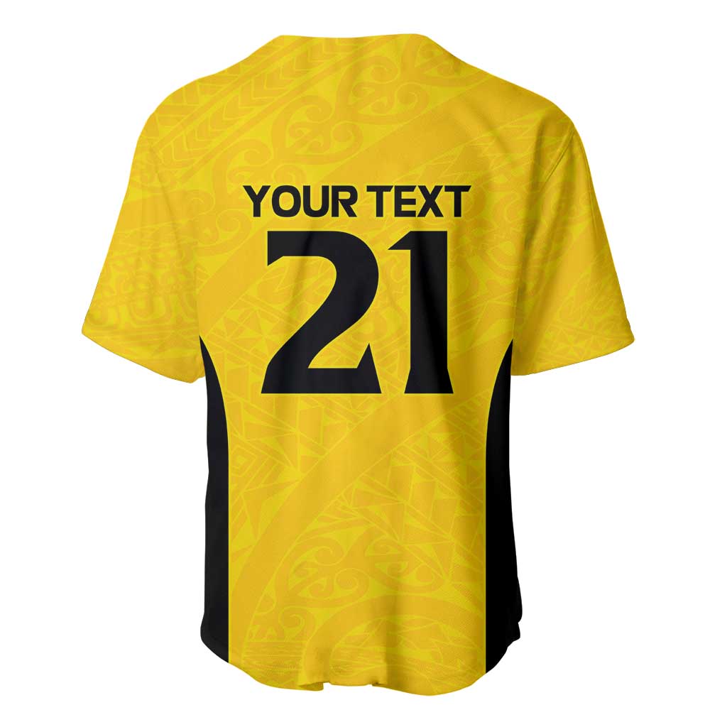 New Zealand Rugby Pacific Custom Baseball Jersey Hau Awhiowhio Maori Tribal Tattoo