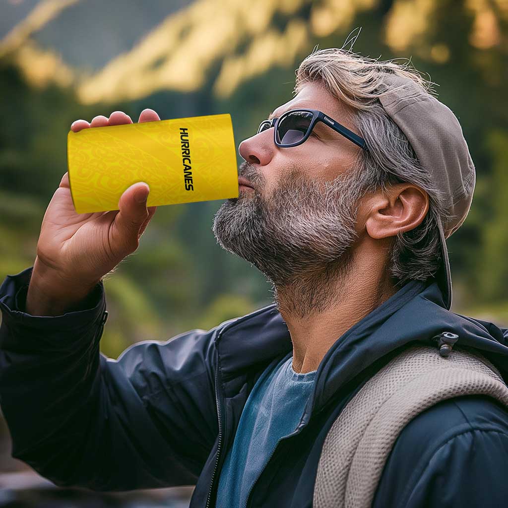 New Zealand Rugby Pacific Custom 4 in 1 Can Cooler Tumbler Hau Awhiowhio Maori Tribal Tattoo