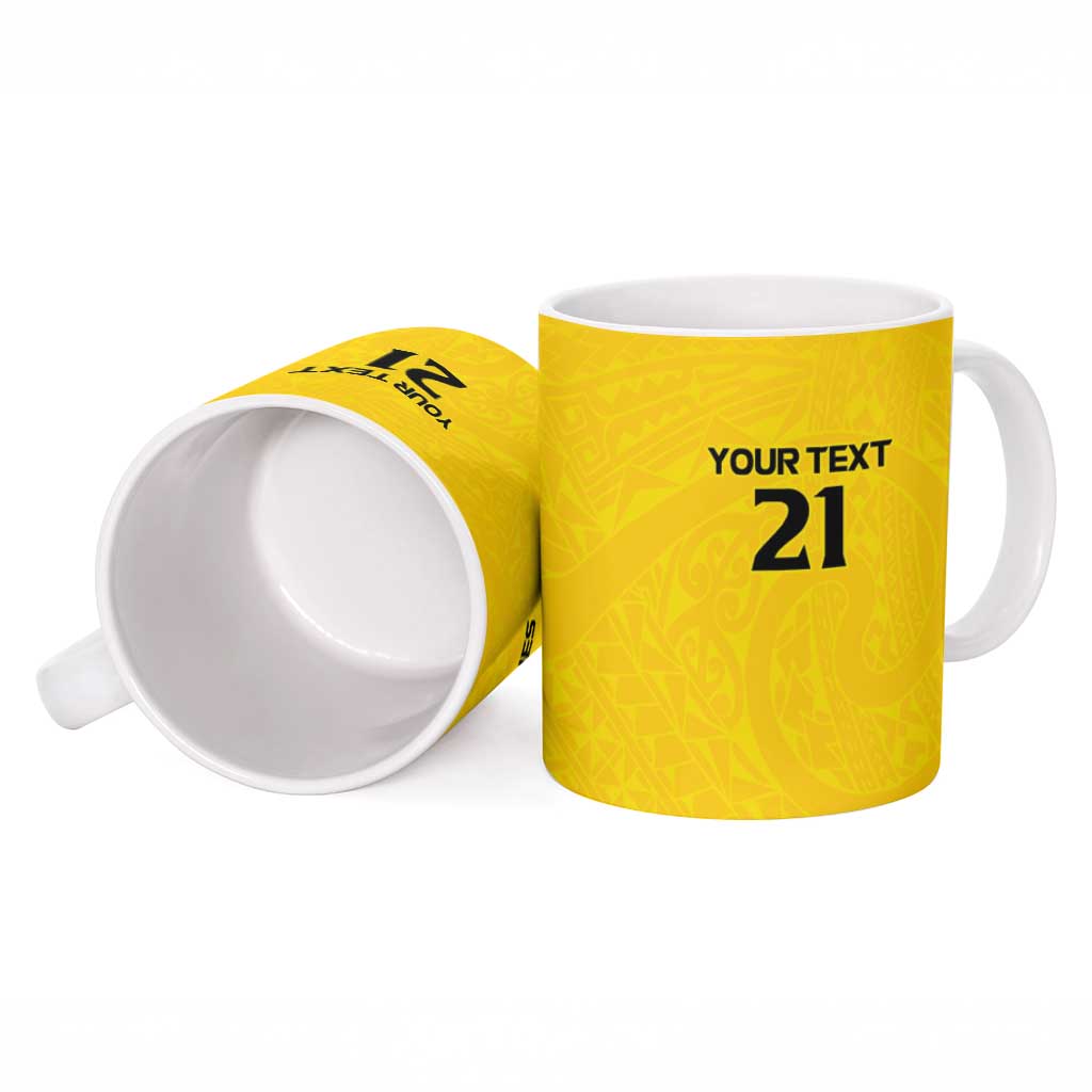 New Zealand Rugby Pacific Custom Ceramic Mug Hau Awhiowhio Maori Tribal Tattoo - Polynesian Pride