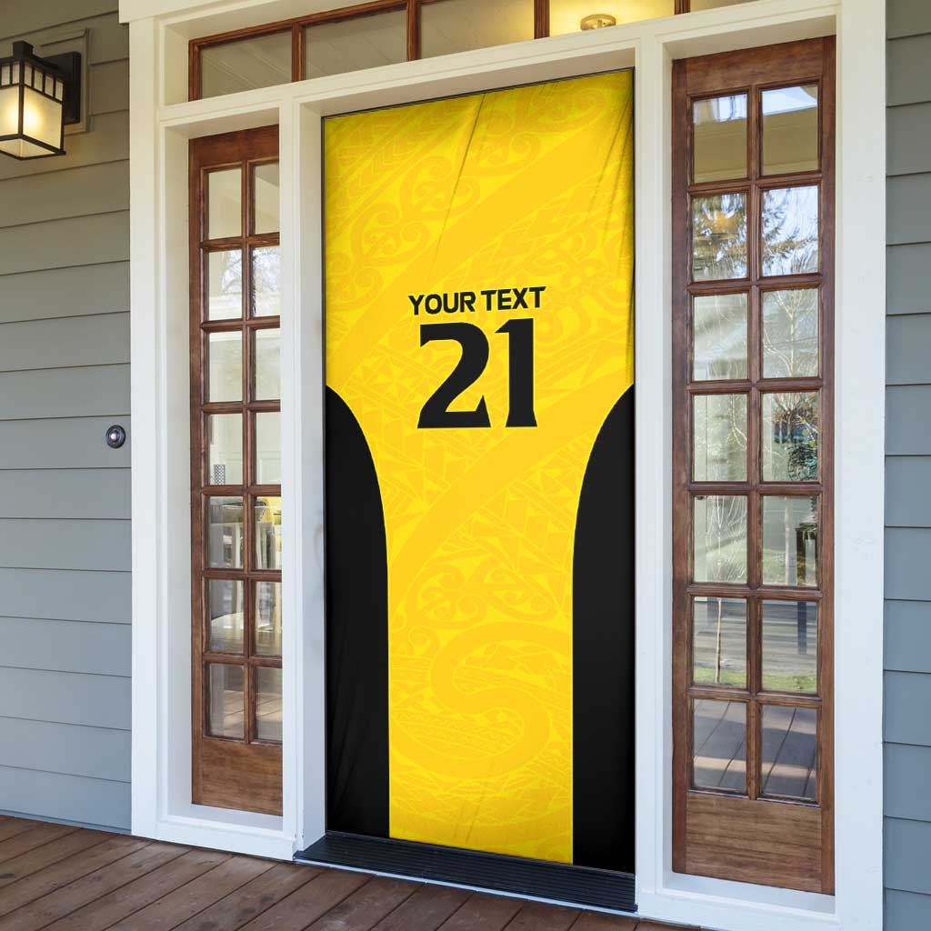 New Zealand Rugby Pacific Custom Door Cover Hau Awhiowhio Maori Tribal Tattoo - Polynesian Pride