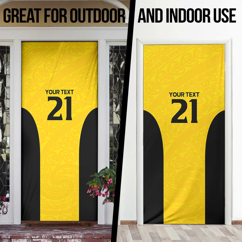 New Zealand Rugby Pacific Custom Door Cover Hau Awhiowhio Maori Tribal Tattoo - Polynesian Pride