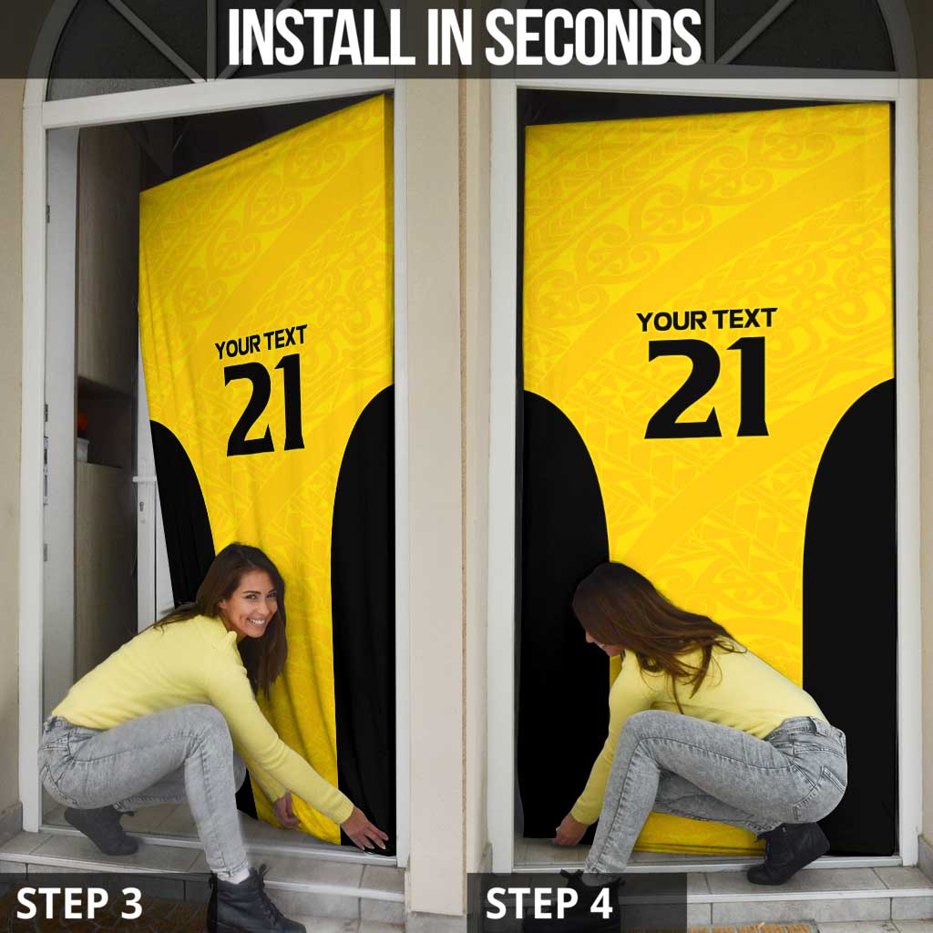 New Zealand Rugby Pacific Custom Door Cover Hau Awhiowhio Maori Tribal Tattoo - Polynesian Pride