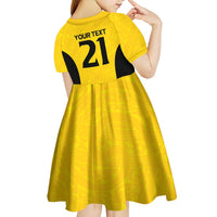 New Zealand Rugby Pacific Custom Kid Short Sleeve Dress Hau Awhiowhio Maori Tribal Tattoo