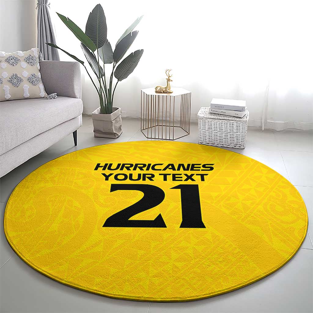 New Zealand Rugby Pacific Custom Round Carpet Hau Awhiowhio Maori Tribal Tattoo