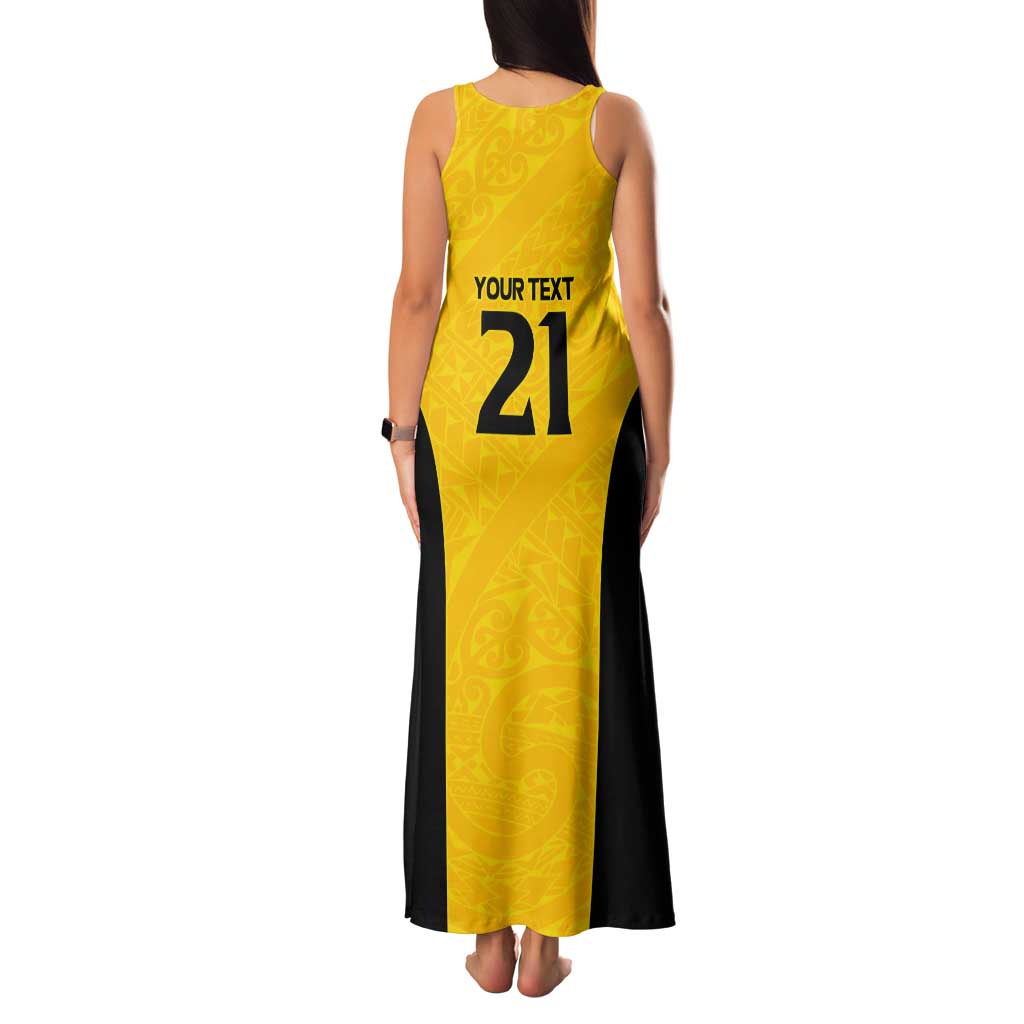 New Zealand Rugby Pacific Custom Tank Maxi Dress Hau Awhiowhio Maori Tribal Tattoo