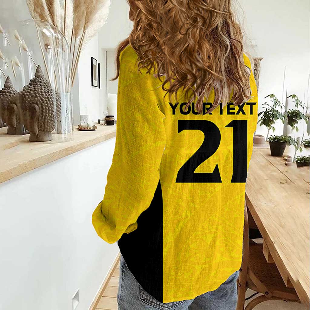 New Zealand Rugby Pacific Custom Women Casual Shirt Hau Awhiowhio Maori Tribal Tattoo