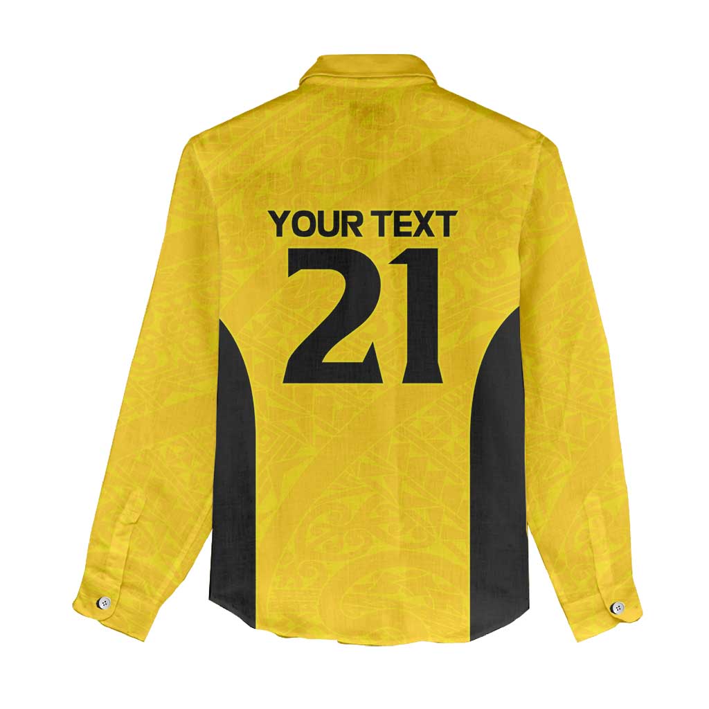 New Zealand Rugby Pacific Custom Women Casual Shirt Hau Awhiowhio Maori Tribal Tattoo