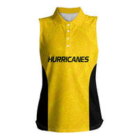 New Zealand Rugby Pacific Custom Women Sleeveless Polo Shirt Hau Awhiowhio Maori Tribal Tattoo