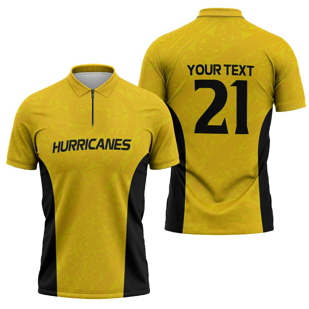 New Zealand Rugby Pacific Custom Zipper Polo Shirt Hau Awhiowhio Maori Tribal Tattoo - Polynesian Pride