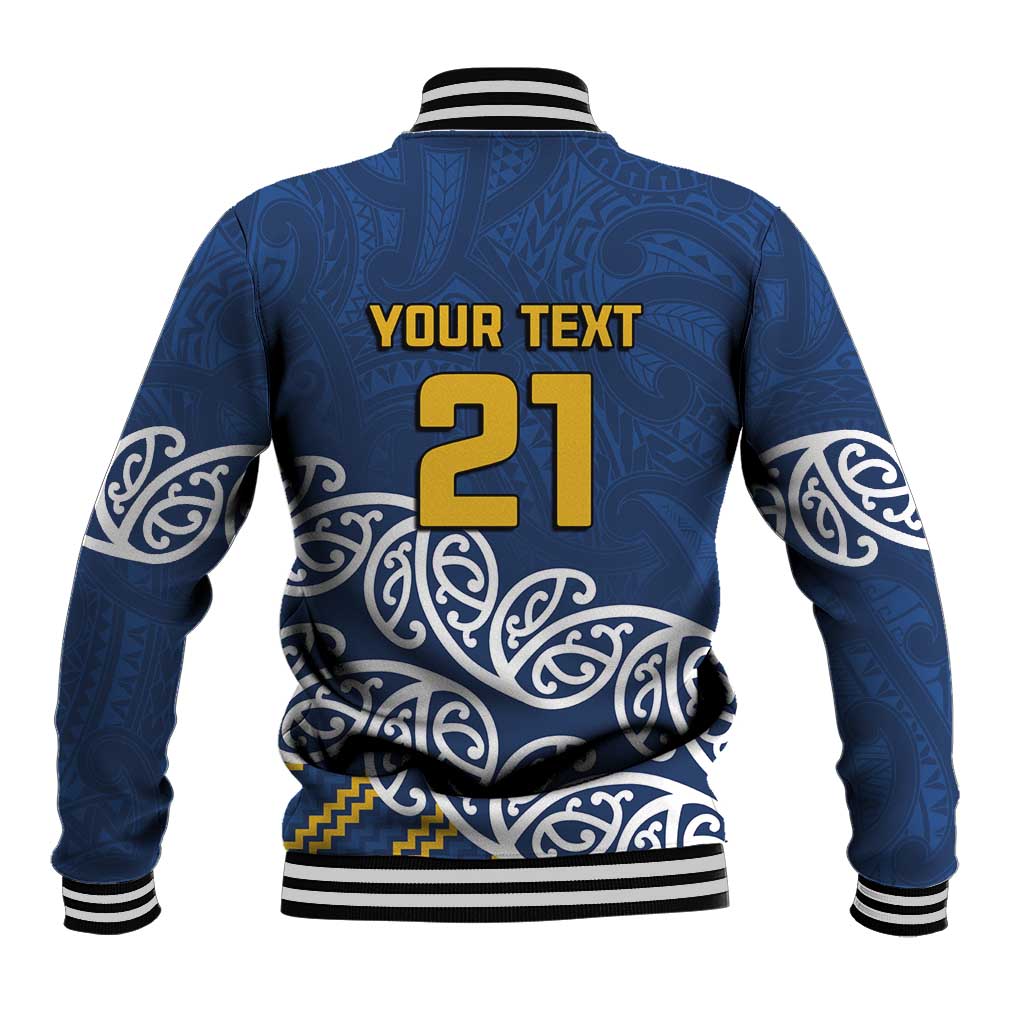 New Zealand Rugby Pacific Custom Baseball Jacket Kahupeka Maori Kowhaiwhai Pattern