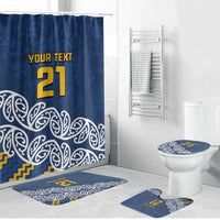 New Zealand Rugby Pacific Custom Bathroom Set Kahupeka Maori Kowhaiwhai Pattern - Polynesian Pride