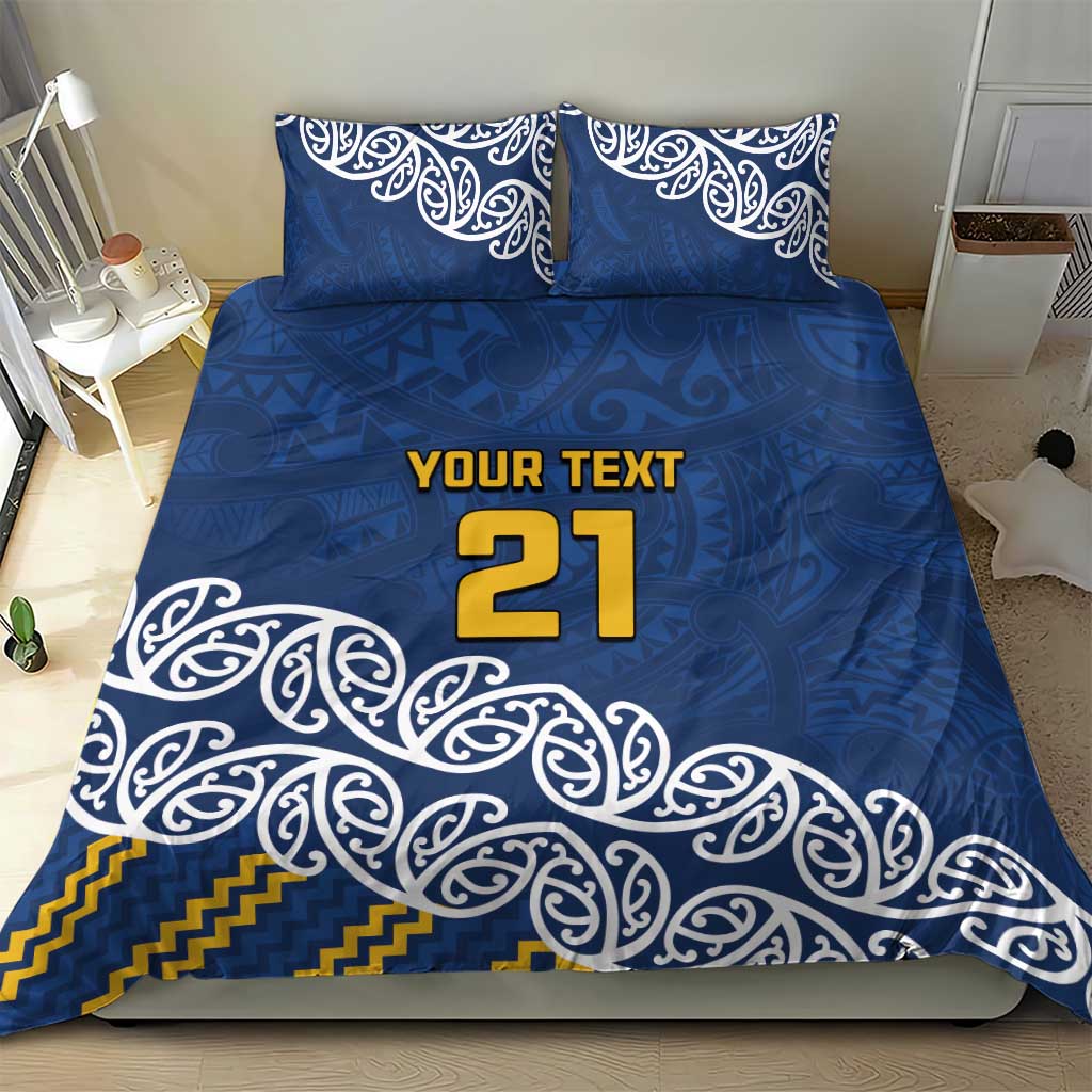 New Zealand Rugby Pacific Custom Bedding Set Kahupeka Maori Kowhaiwhai Pattern