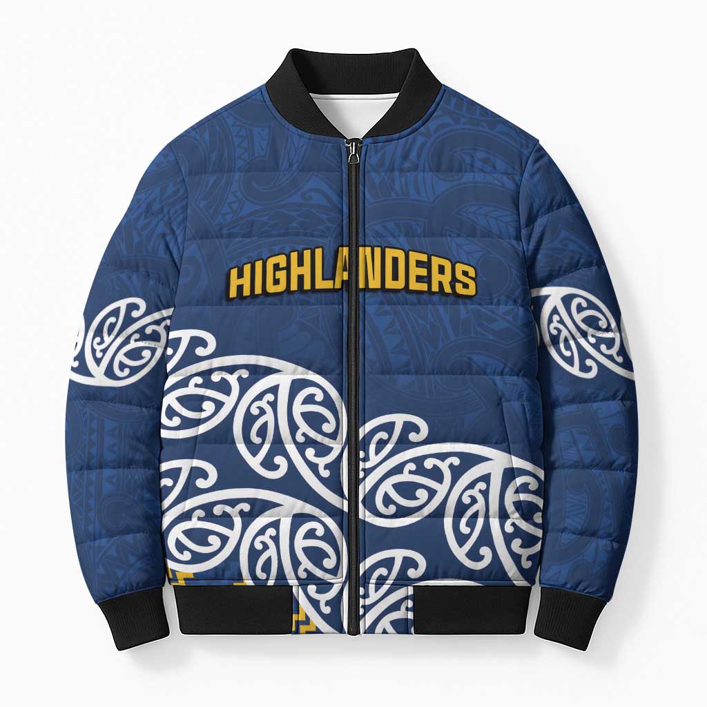 New Zealand Rugby Pacific Custom Bomber Puffer Jacket Kahupeka Maori Kowhaiwhai Pattern - Polynesian Pride