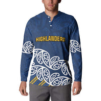 New Zealand Rugby Pacific Custom Button Sweatshirt Kahupeka Maori Kowhaiwhai Pattern