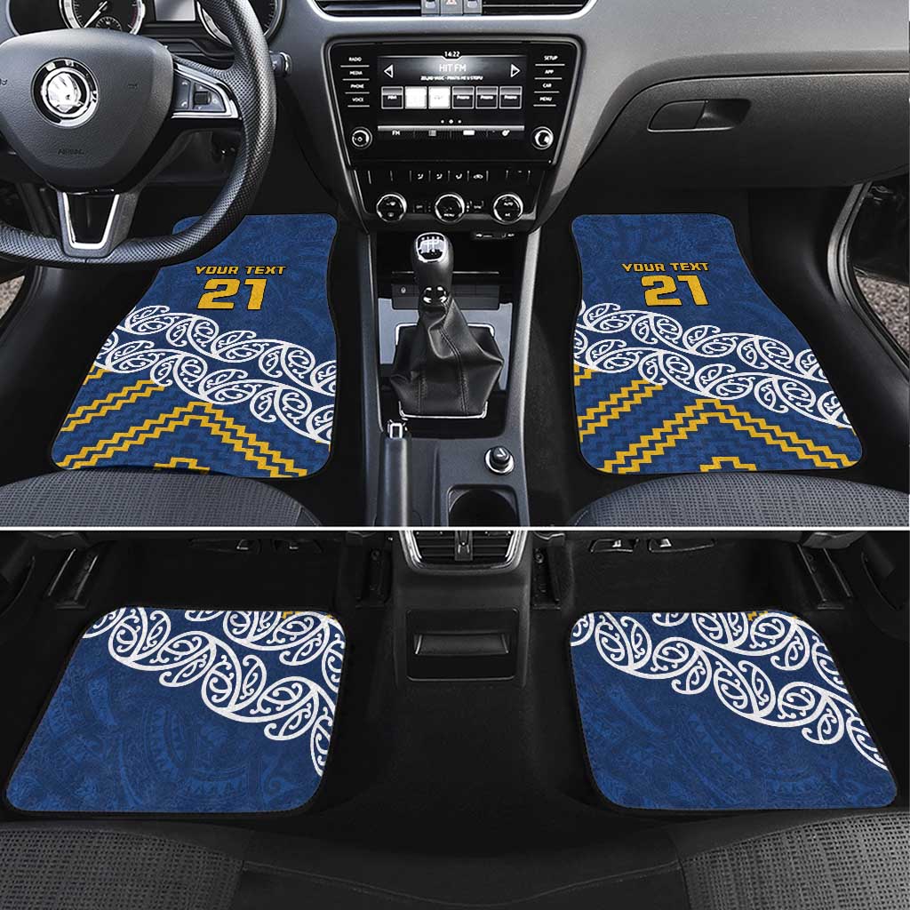 New Zealand Rugby Pacific Custom Car Mats Kahupeka Maori Kowhaiwhai Pattern