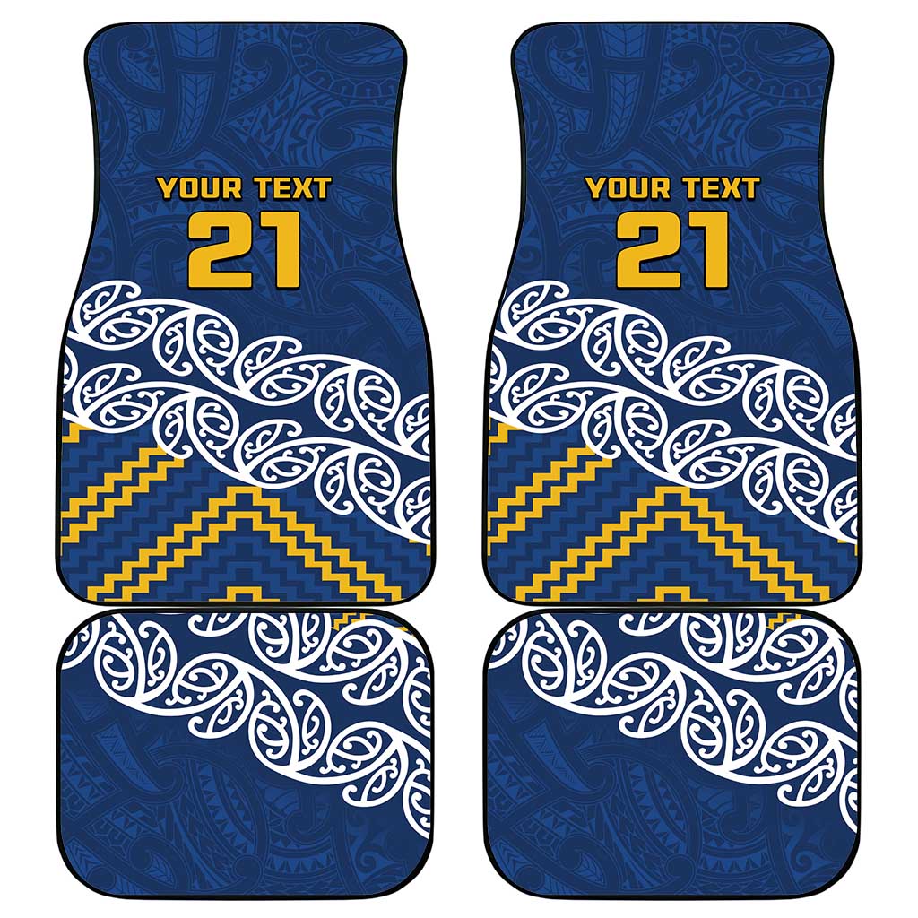 New Zealand Rugby Pacific Custom Car Mats Kahupeka Maori Kowhaiwhai Pattern