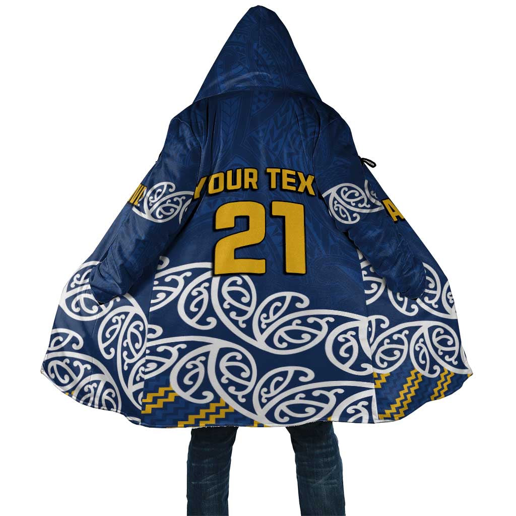 New Zealand Rugby Pacific Custom Cloak Kahupeka Maori Kowhaiwhai Pattern - Polynesian Pride