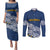 New Zealand Rugby Pacific Custom Couples Matching Puletasi and Long Sleeve Button Shirt Kahupeka Maori Kowhaiwhai Pattern