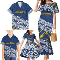 New Zealand Rugby Pacific Custom Family Matching Mermaid Dress and Hawaiian Shirt Kahupeka Maori Kowhaiwhai Pattern