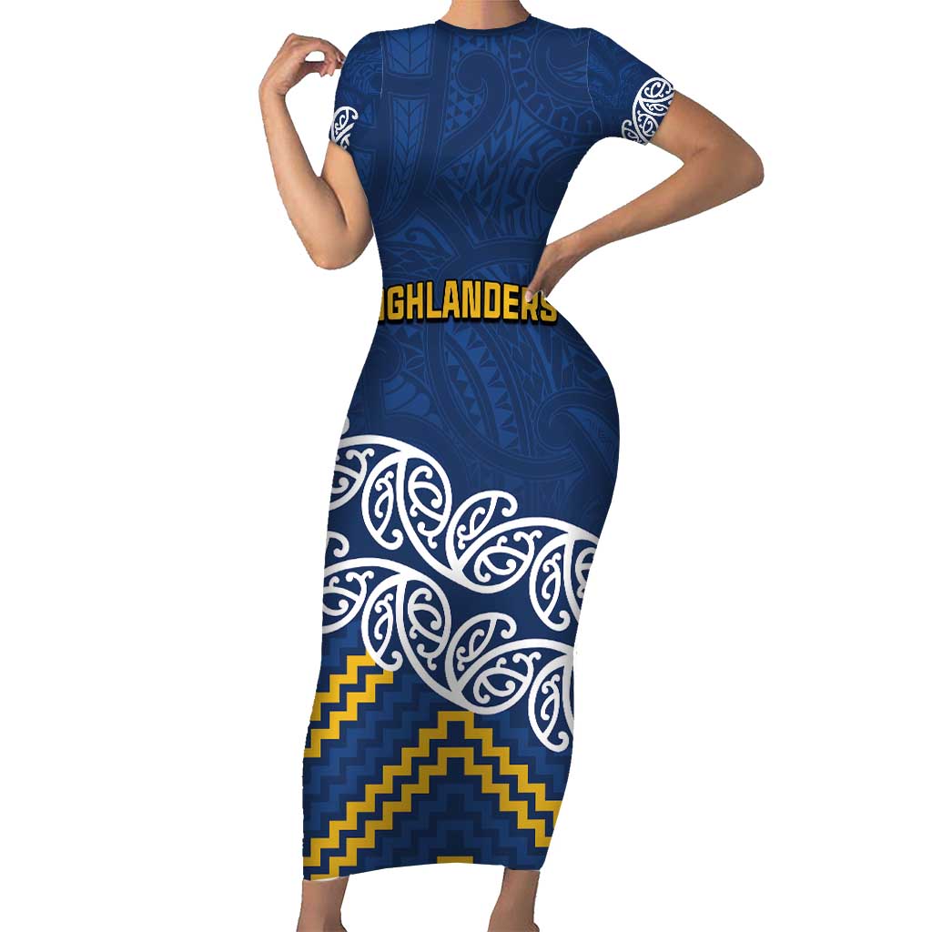 New Zealand Rugby Pacific Custom Family Matching Short Sleeve Bodycon Dress and Hawaiian Shirt Kahupeka Maori Kowhaiwhai Pattern