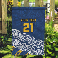 New Zealand Rugby Pacific Custom Garden Flag Kahupeka Maori Kowhaiwhai Pattern