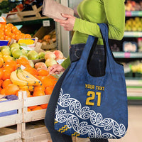 New Zealand Rugby Pacific Custom Grocery Bag Kahupeka Maori Kowhaiwhai Pattern