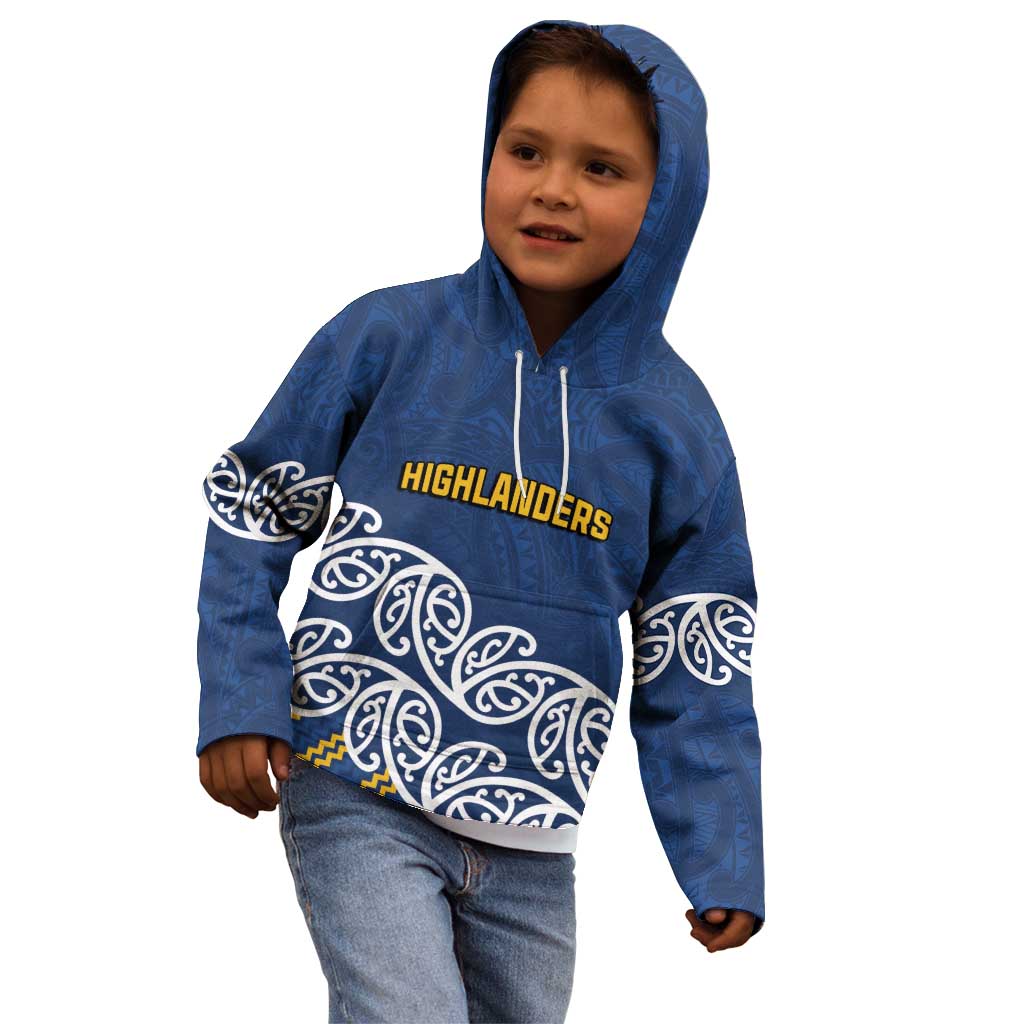 New Zealand Rugby Pacific Custom Kid Hoodie Kahupeka Maori Kowhaiwhai Pattern