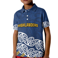 New Zealand Rugby Pacific Custom Kid Polo Shirt Kahupeka Maori Kowhaiwhai Pattern